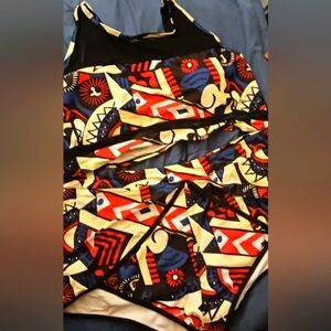 Bold print two piece swimsuit Sz 4XL